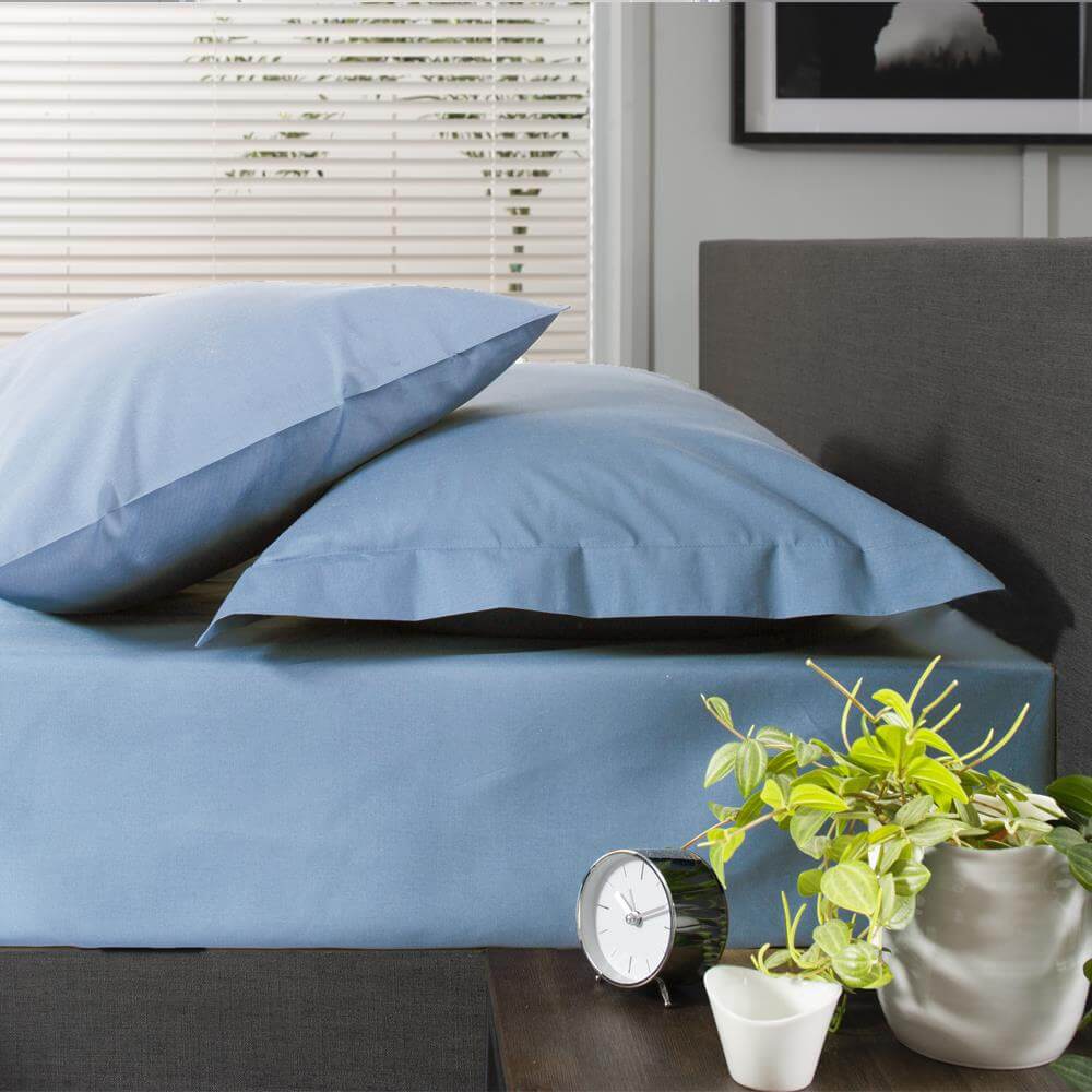 The Lyndon Company Pale Blue Fitted Sheet 200 Thread Count